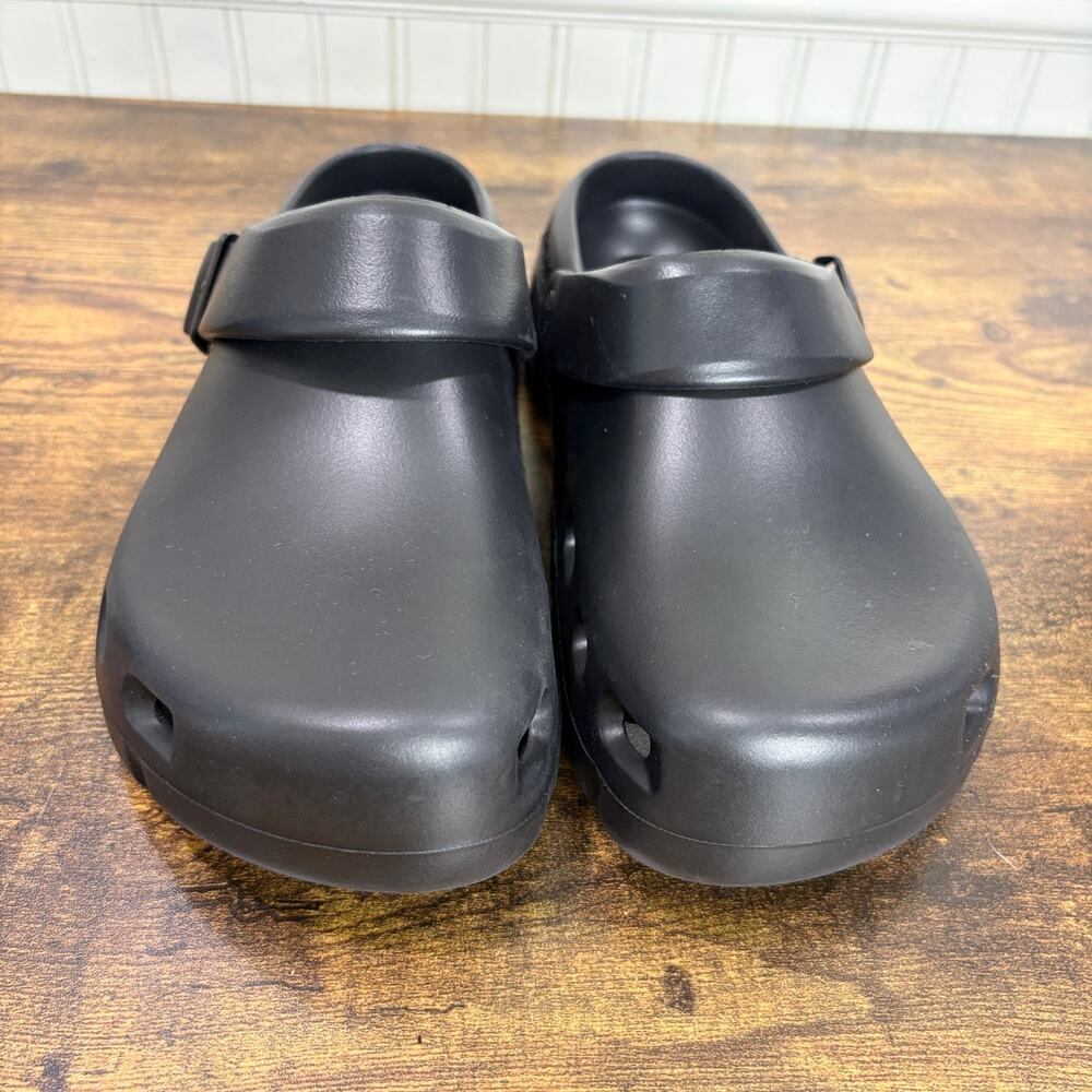 Birkenstock EU 41 Birki Flow EVA Clogs M8 W10 Recovery Shoes Black Plastic - Picture 11 of 12
